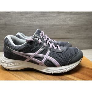 Asics Womens Gel-Contend 6 Gray Purple 1012A570 Running Sneakers Shoes Size 8.5